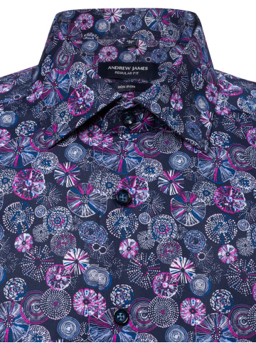 Andrew James Hemd in marine mehrfarbig