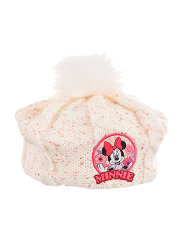 Disney Minnie Mouse Wintermütze Strick in Weiß