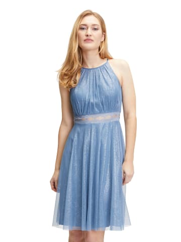 Vera Mont Cocktailkleid im Glitzer-Look in Light Blue/Silver