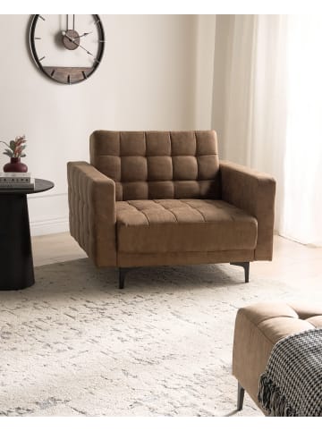 Beliani Sessel ABERDEEN in Braun/Schwarz - (W) 106 x (H) 83 x (L) 88 cm