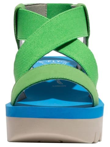 Fly London Sandalen in Grün/Blau