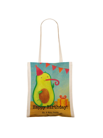 Mr. & Mrs. Panda Tragetasche Avocado Geburtstag Design mit Spruch in Weiß