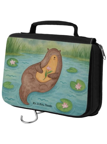 Mr. & Mrs. Panda kulturtäschchen Otter Seerose Design ohne Spruch in Weiß