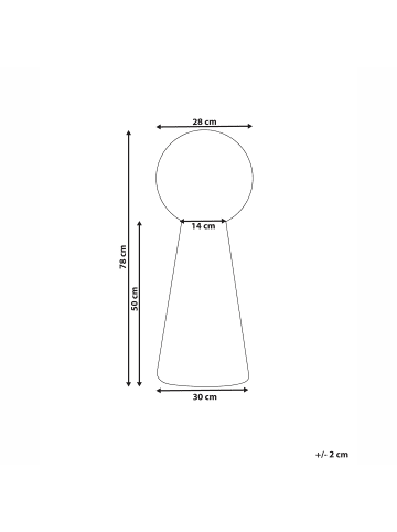 Beliani Dekorative Leuchte für den Außenbereich TORNE in Weiß
