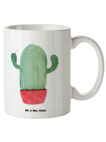 Mr. & Mrs. Panda Weiße Tasse Kaktus Wut ohne Spruch in Weiß