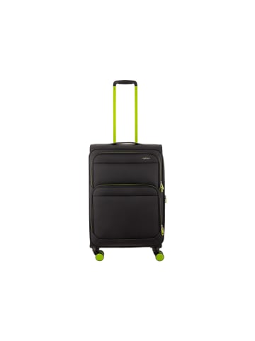 Franky Koffer Gr. M Reisegepäck T27-B Spinner 65er in black/green