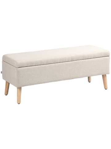 HOMCOM Sitzbank in Beige 110L x 39B x 45H cm