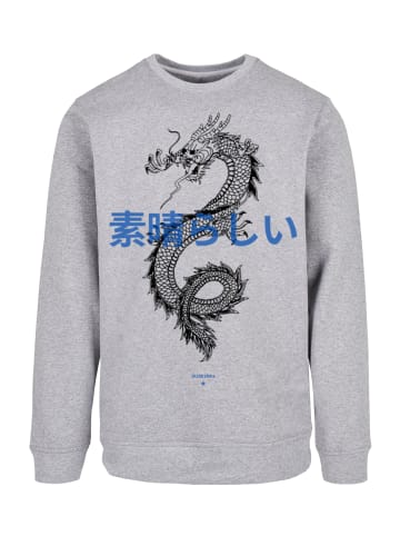 F4NT4STIC Sweatshirt Drache Lila in grau meliert