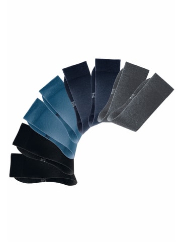 H.I.S Basicsocken in blau, marine, schwarz, dunkelgrau