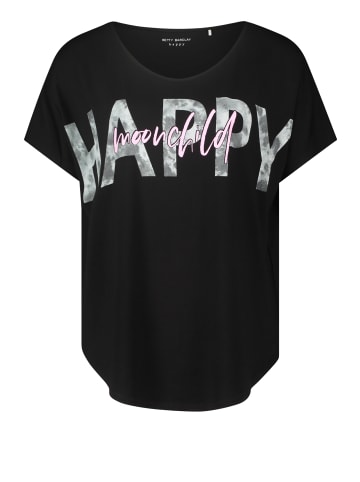 Betty Barclay Oversize-Shirt mit V-Ausschnitt in Schwarz/Grau