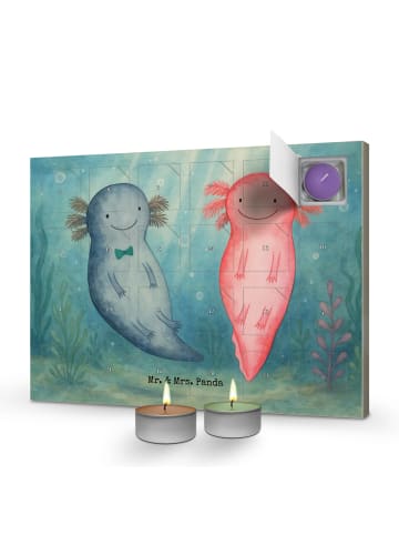 Mr. & Mrs. Panda Adventskalender Axolotl Liebe Design ohne Spruch in Weiß