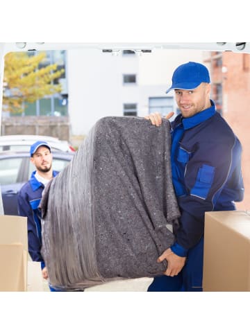 relaxdays 8 x Umzugsdecke in Grau - (B)200 x (H)150 cm