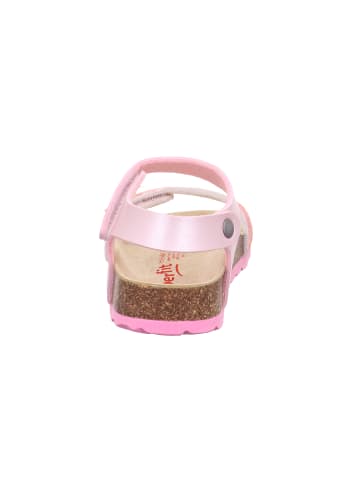 superfit Tieffußbett Sandale FUSSBETTPANTOFFEL in Rosa/Mehrfarbig