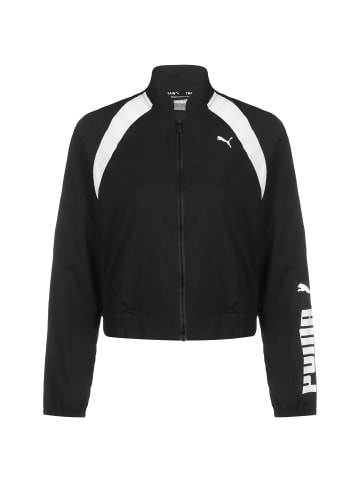 Puma Trainingsjacke Fit Woven Fashion in schwarz / weiß