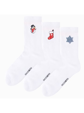 Occulto 3er Pack Weihnachts Tennissocken Claus in Mix3