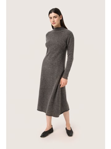 Soaked in Luxury Kleid SLMiya A-shape in Dark Gull Gray Melange