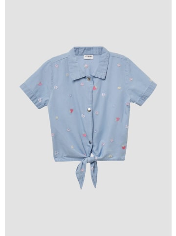 s.Oliver Bluse kurzarm in Blau