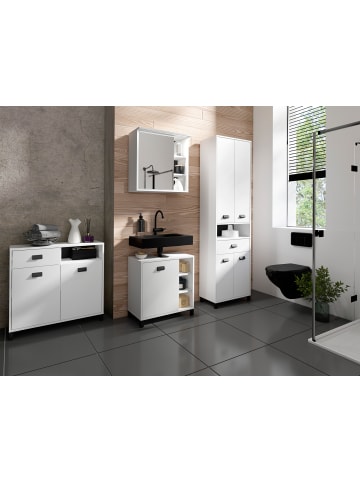 byLiving Badmöbel-Set WELLNESS in weiß - 4-teilig