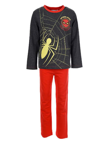 Spiderman 2tlg. Outfit: Schlafanzug Pyjama in Grau