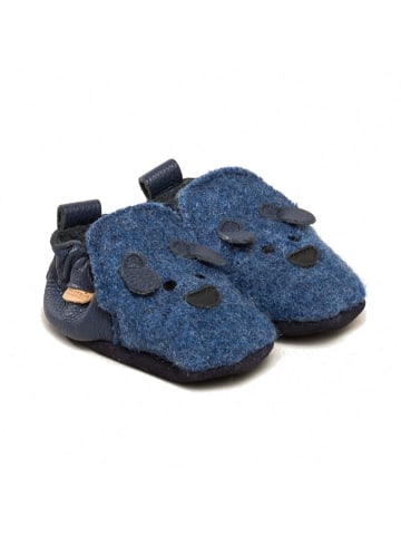 Gottstein Krabbelschuhe Dog Face in blau