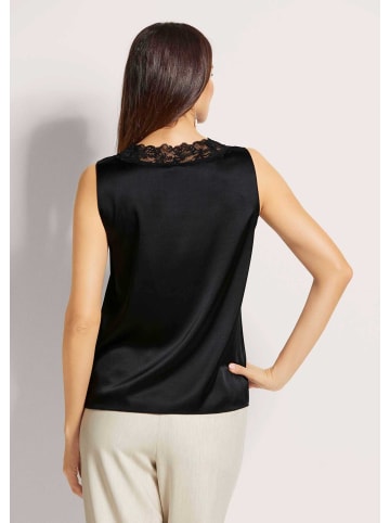 MADELEINE Lingerie-Top aus Seidensatin in schwarz