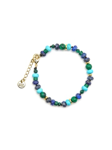Luxenter Armband mit natürlichem Lapislazuli, 18-karätig vergoldet – Arru