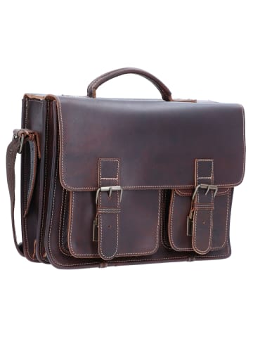 Greenburry Aktentasche Leder 39 cm brown
