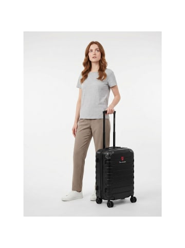 Tonino Lamborghini Milano 4 Rollen Kabinentrolley S 54 cm mit Dehnfalte black