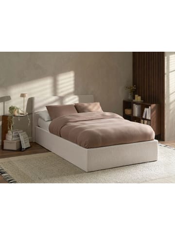 Beliani Doppelbett ORBEY in Beige - (W) 137 x (H) 88 x (L) 212 cm