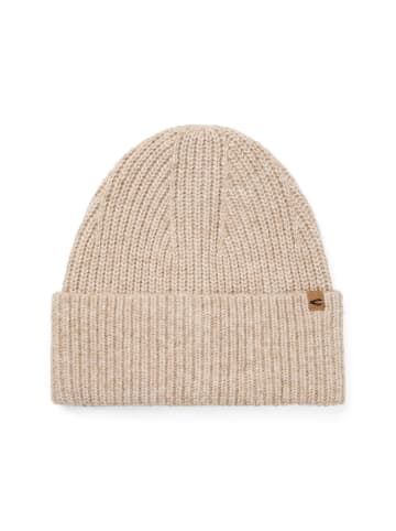 Camel Active Warme Mütze aus Wollmischung in Beige