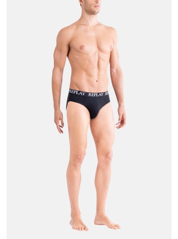 Replay Replay Slip REPLAY SLIP Basic Cuff Logo im praktischen 2er Pack in schwarz