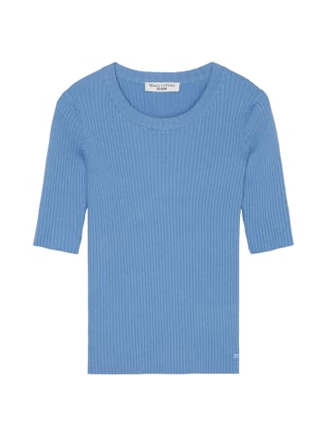 Marc O'Polo DENIM Kurzarm-Strickpullover fitted in cornflower blue