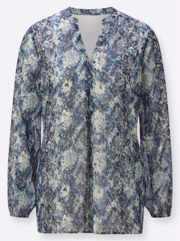 WITT WEIDEN Tunika in champagner-rauchblau-bedruckt