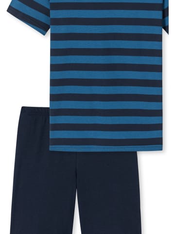 Schiesser Schlafanzug Kurz Teens Boys in Blau