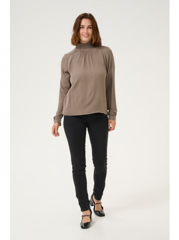 Kaffe Langarm-Bluse Trine in Major Brown
