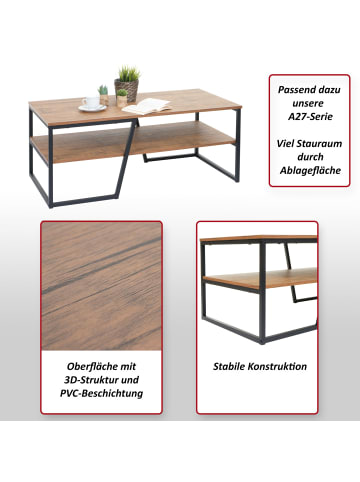 MCW Couchtisch A27 Ablage Metall 3D-Struktur