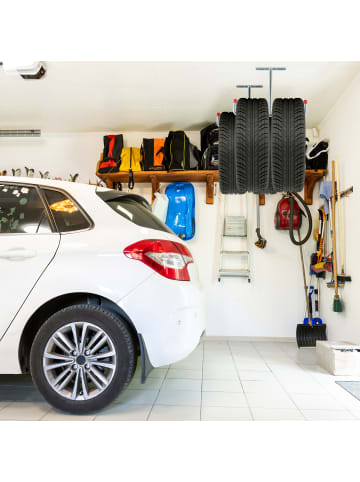 relaxdays 12 x Deckenhaken in Silber - (B)42 x (H)30 x (T)2,5 cm