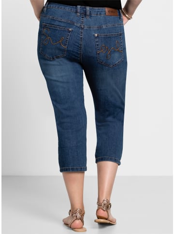 sheego Caprijeans in blue denim