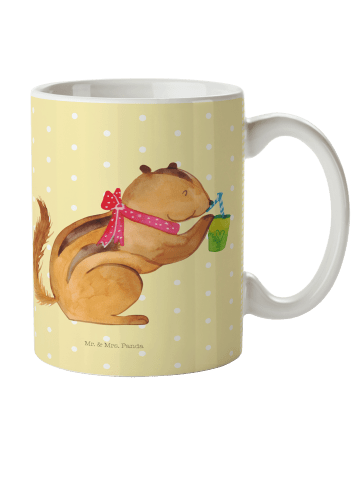 Mr. & Mrs. Panda Kindertasse Eichhörnchen Smoothie ohne Spruch in Gelb Pastell