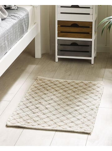 Beliani Kurzflor AKBEZ in Beige/Weiß - (W) 50 x (H) 1 x (L) 80 cm