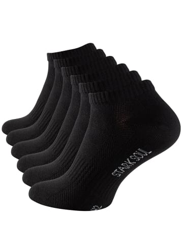Stark Soul® Sneaker Socken 6 Paar Unisex in schwarz