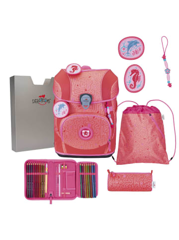 DerDieDas DerDieDas ErgoFlex Tiny Superflash Coral Reef Schulranzenset 5-teilig