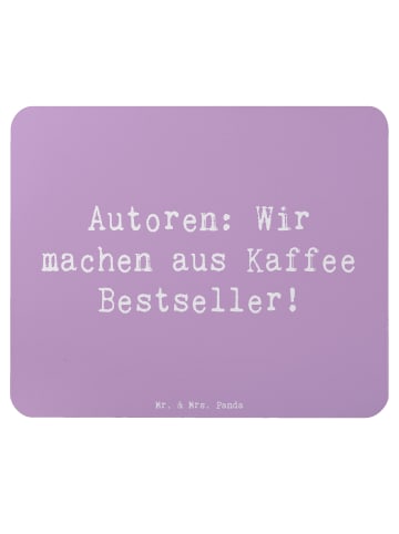 Mr. & Mrs. Panda Mauspad Spruch Autorin Kaffee mit Spruch in Lavendeltraum