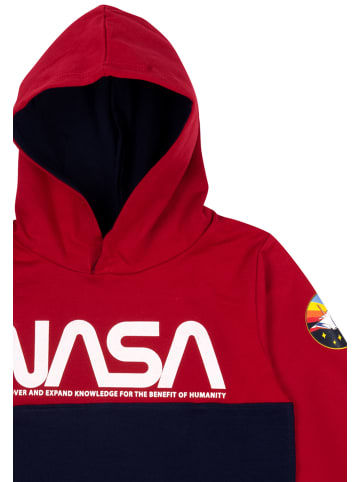 United Labels NASA Hoodie Kapuzenpullover in blau/rot