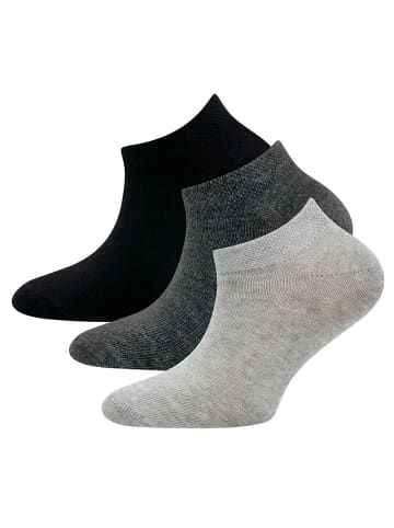 ewers 3er-Set Sneaker Socken Uni in schwarz