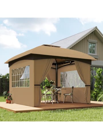 Outsunny Pavillon in Beige 335L x 335B x 285H cm