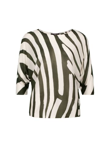 Zero  Oversized-Strickpullover mit Print in Patch KhakiCream