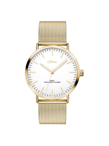 s.Oliver Armbanduhr Classic Time in gold