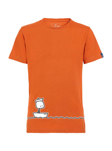 elkline T-Shirt Bootsmaen Street Art Print in darkorange