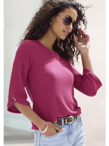 LASCANA 3/4-Arm-Shirt in beere